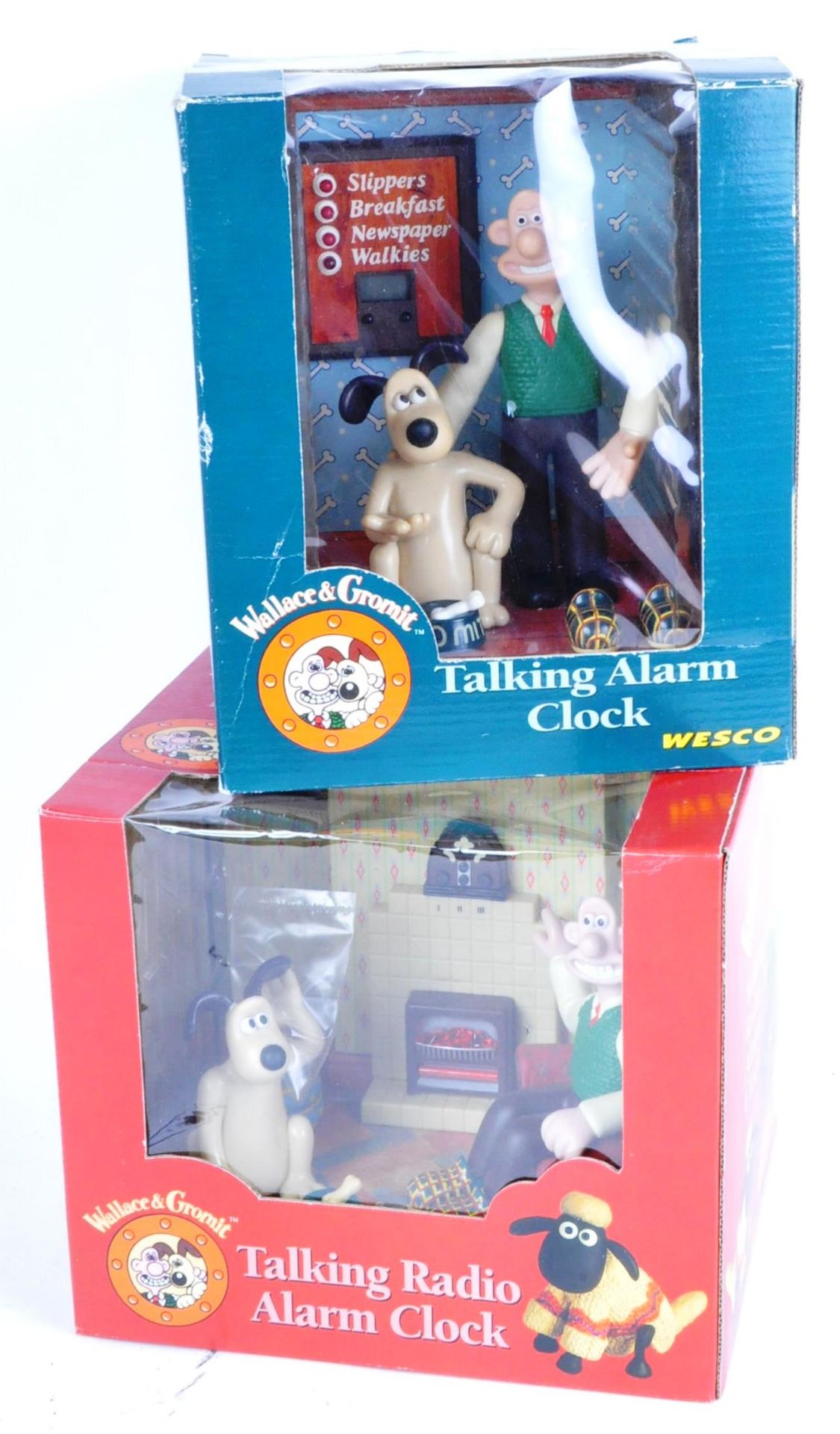 WALLACE & GROMIT - BOXED WESCO TALKING ALARM CLOCKS