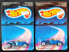 TWO VINTAGE HOTWHEELS CARDED DIECAST MODEL CARS