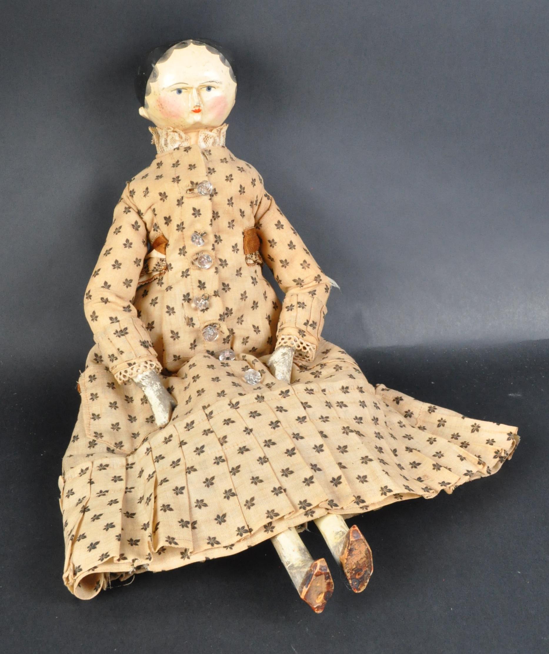 19TH CENTURY VICTORIAN GRODNERTAL DUTCH PEG DOLL