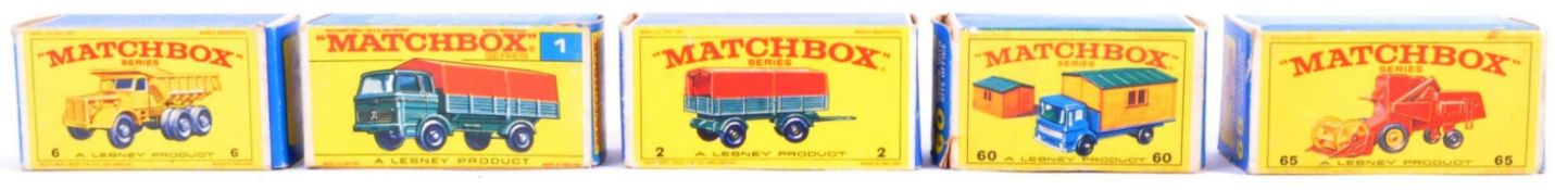 COLLECTION OF X5 ORIGINAL VINTAGE MATCHBOX LESNEY DIECAST MODELS