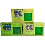 COLLECTION OF X3 ORIGINAL VINTAGE SUBBUTEO TABLE TOP FOOTBALL SETS