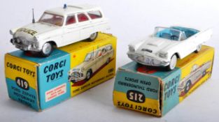 TWO ORIGINAL VINTAGE CORGI TOYS BOXED DIECAST MODEL CARS