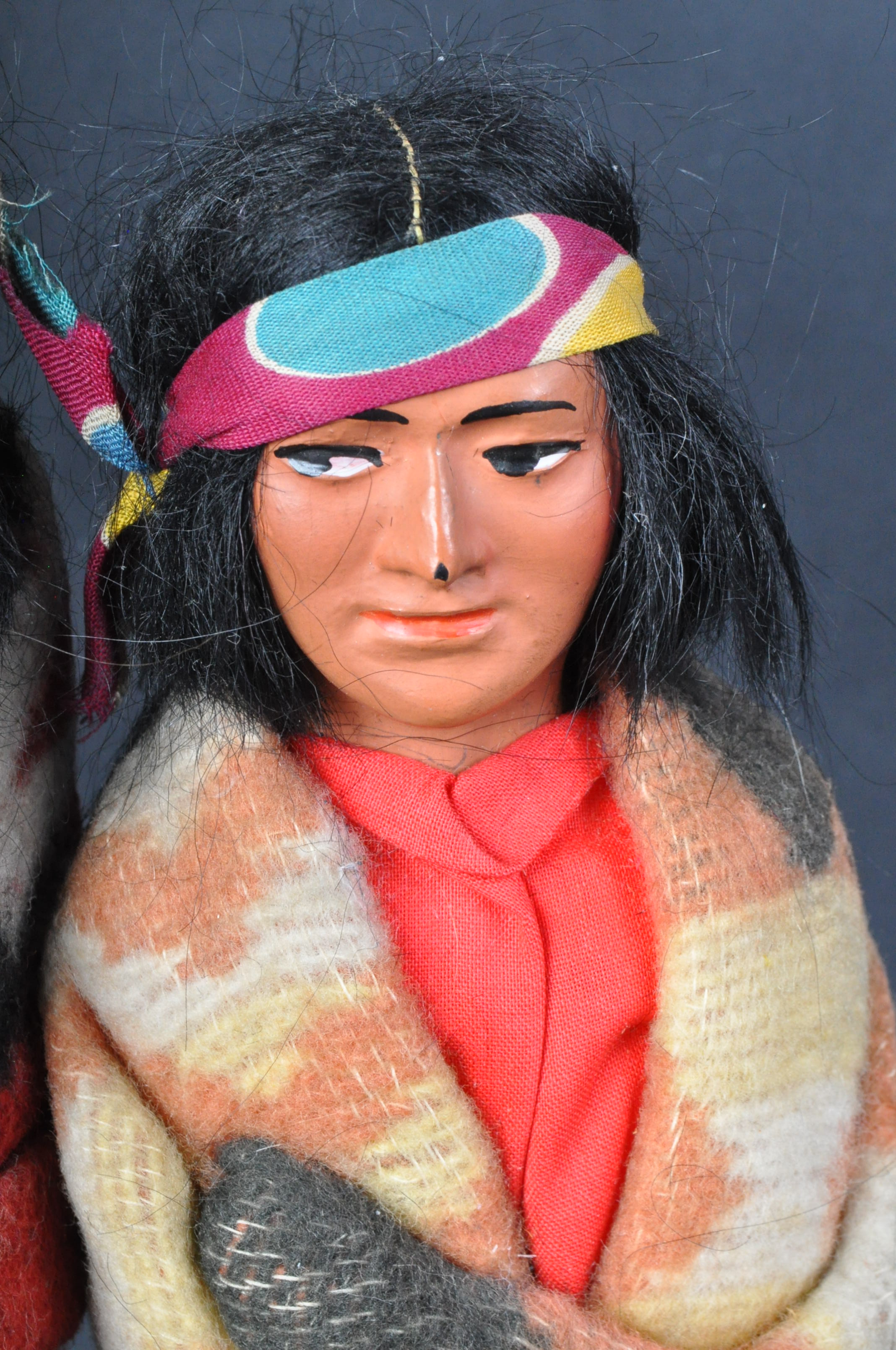 TWO EARLY 20TH CENTURY AMERICAN INDIAN SKOOKUM DOLLS - Image 3 of 6