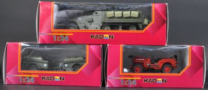 COLLECTION OF X3 KADEN 1/24 SCALE DIECAST MILITARY MODELS