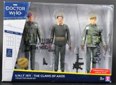 DOCTOR WHO - JOHN LEVENE & RICHARD FRANKLIN - SIGNED ACTION FIGURES