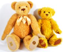 TWO ORIGINAL ENGLISH MERRYTHOUGHT SOFT TOY TEDDY BEARS