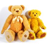 TWO ORIGINAL ENGLISH MERRYTHOUGHT SOFT TOY TEDDY BEARS