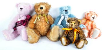 COLLECTION OF X5 DEAN'S RAG BOOK SOFT TOY TEDDY BEARS