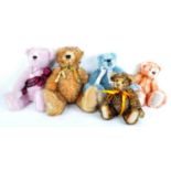COLLECTION OF X5 DEAN'S RAG BOOK SOFT TOY TEDDY BEARS