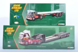 TWO ORIGINAL BOXED CORGI EDDIE STOBART DIECAST TRUCKS