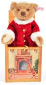 ORIGINAL GERMAN STEIFF CHRISTMAS ' JACK IN A BOX ' TEDDY BEAR