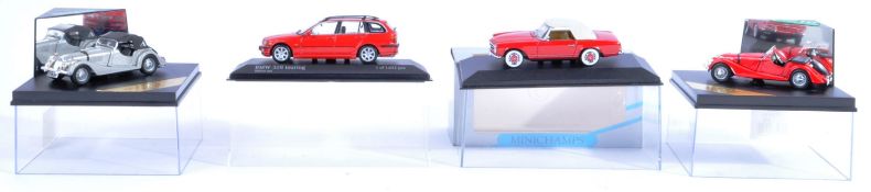 COLLECTION OF X4 MINICHAMPS & VITESSE 1/43 SCALE DIECAST CARS