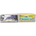 TWO ERTL 1/18 SCALE AMERICAN MUSCLE DIECAST MODEL CARS