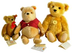 COLLECTION OF X3 ORIGINAL GERMAN STEIFF SOFT TOY TEDDY BEARS