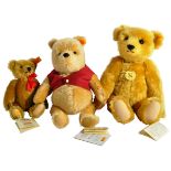 COLLECTION OF X3 ORIGINAL GERMAN STEIFF SOFT TOY TEDDY BEARS