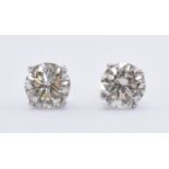 14CT WHITE GOLD DIAMOND STUD EARRINGS