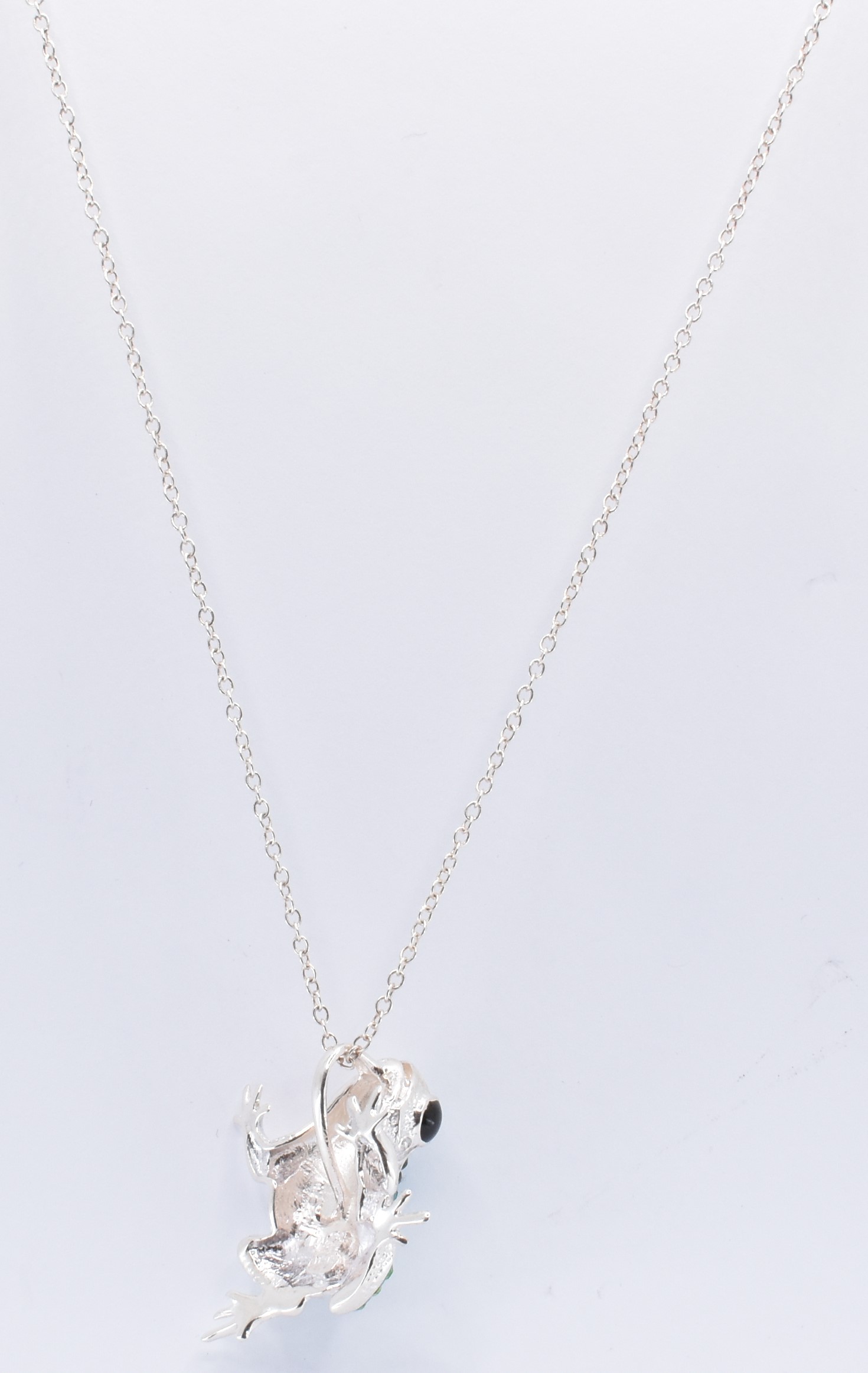 SILVER & CZ FROG PENDANT - Image 3 of 3