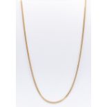 9CT GOLD FLAT LINK NECKLACE CHAIN