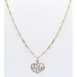 9CT GOLD FIGARO CHAIN NECKLACE