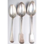 GEORGE III & IV SILVER SERVING SPOONS