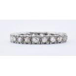 18CT WHITE OLD & DIAMOND ETERNITY RING