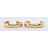 TWO 18CT GOLD BAND RINGS