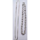 TWO SILVER NECKLACE CHAINS