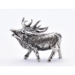 SILVER STAG FIGURINE