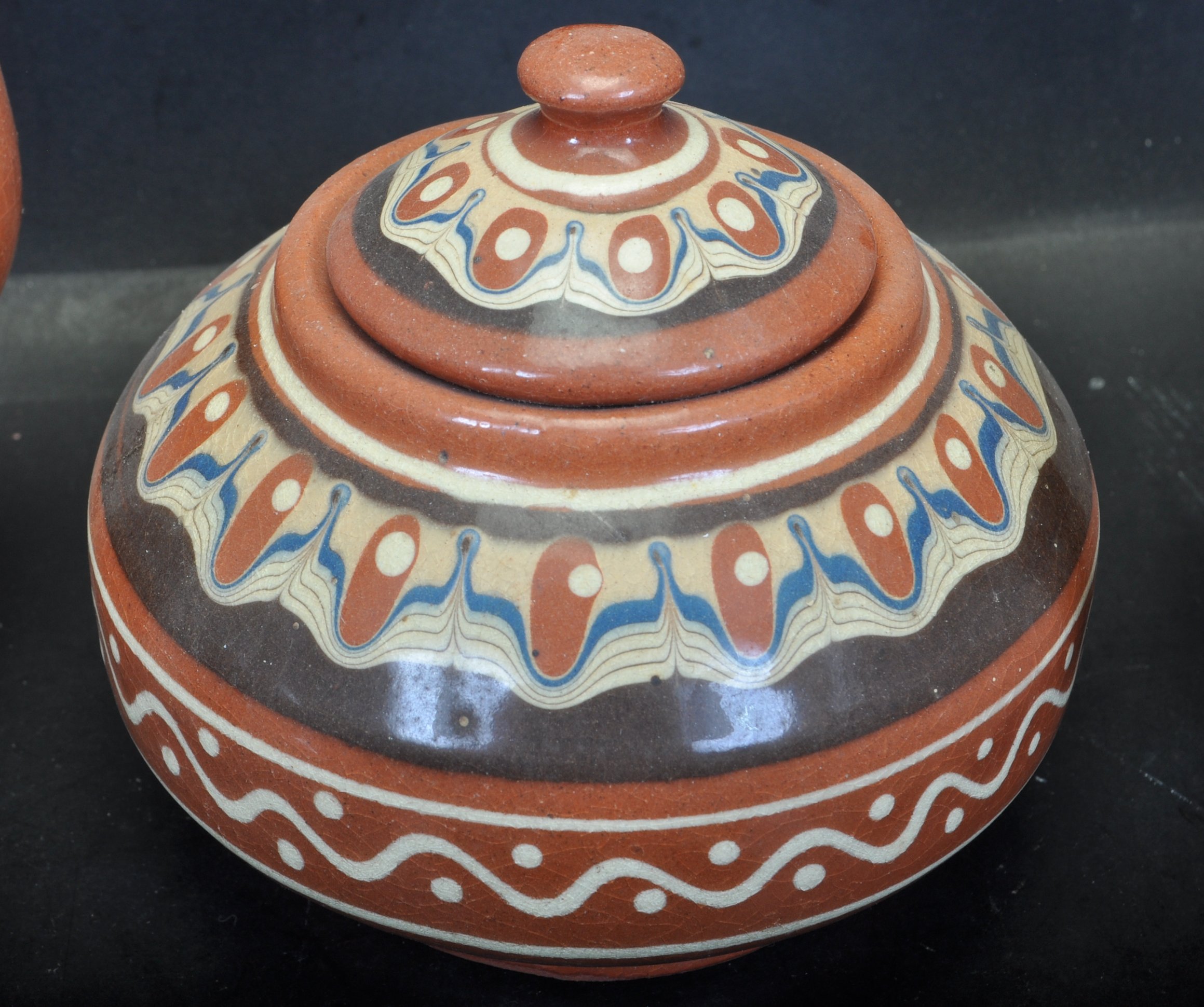 RETRO VINTAGE 20TH CENTURY STUDIO ART POTTERY TEA SERVICE - Image 3 of 7