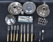 COLLECTION OF VINTAGE 20TH CENTURY SILVER PLATE ITEMS