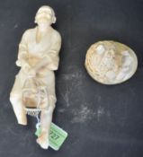 19TH CENTURY JAPANESE MEIJI PERIOD OKIMONO IVORY FIGURINE