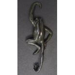 COLD PAINTED BRONZE FROG HOOK