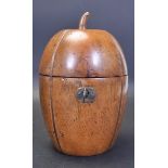 18TH CENTURY STYLE MELON SHAPED TEA CADDY