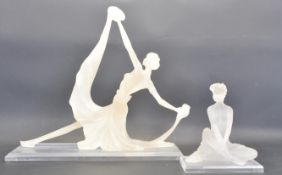 TWO ART DECO STYLE RESIN FIGURES