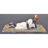 VINTAGE STYLE PAINTED BRONZE ARAB GENTLEMAN FIGURE