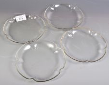 SET OF FOUR VICTORIAN CLEAR GLASS DISHES