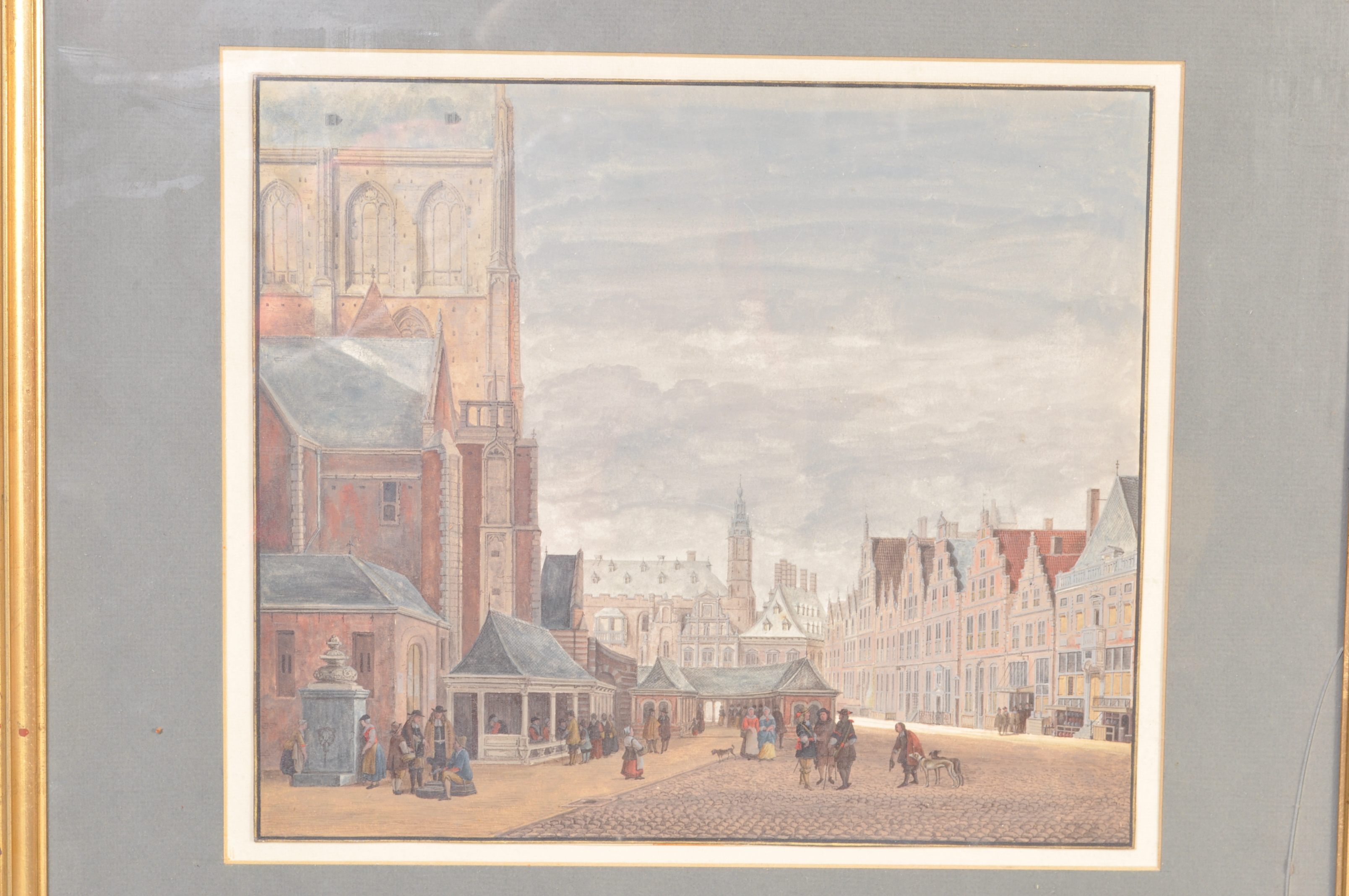 After Gerrit Adriaensz. Berckheyde - The Fish Market and the Grote Kerk at Haarlem, 1675 - 1680. - Image 2 of 5