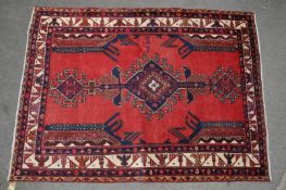 MID 20TH CENTURY HAND WOVEN AFSHRAZ RUG