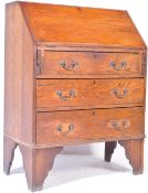 EDWARDIAN HONEY COLOURED SOLID OAK BUREAU DESK