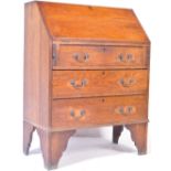 EDWARDIAN HONEY COLOURED SOLID OAK BUREAU DESK