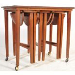 RETRO VINTAGE TEAK WOOD NEST OF TABLES