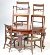 VICTORIAN MAHOGANY EXTENDING DINING TABLE AND CHAIRS