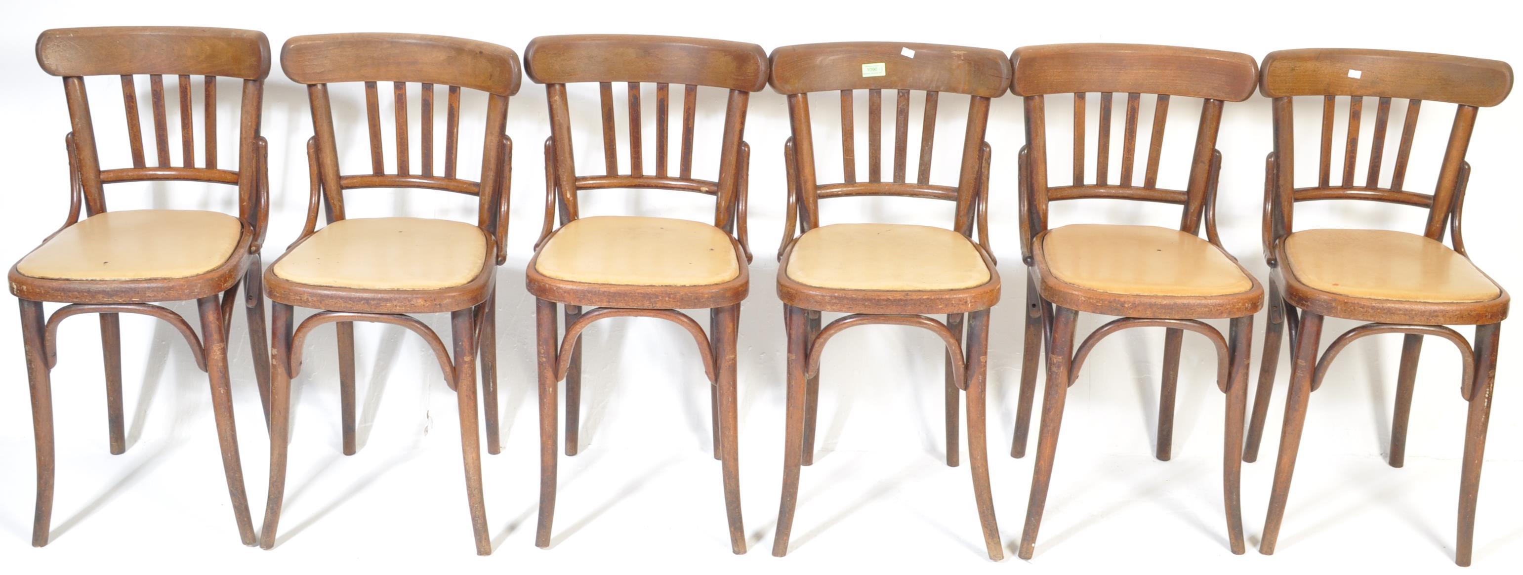 MICHAEL THONET FOR LIGNA - SET OF SIX BENTWOOD BISTRO CHAIRS - Image 2 of 7