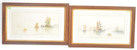 TWO EARLY 20TH CENTURY SEASCAPE VIEWS PAINTINGS BY PAUL STANNIER