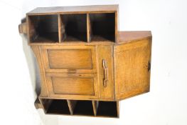 A 1920'S OAK STUDENT BUREAU OFFICE DESK