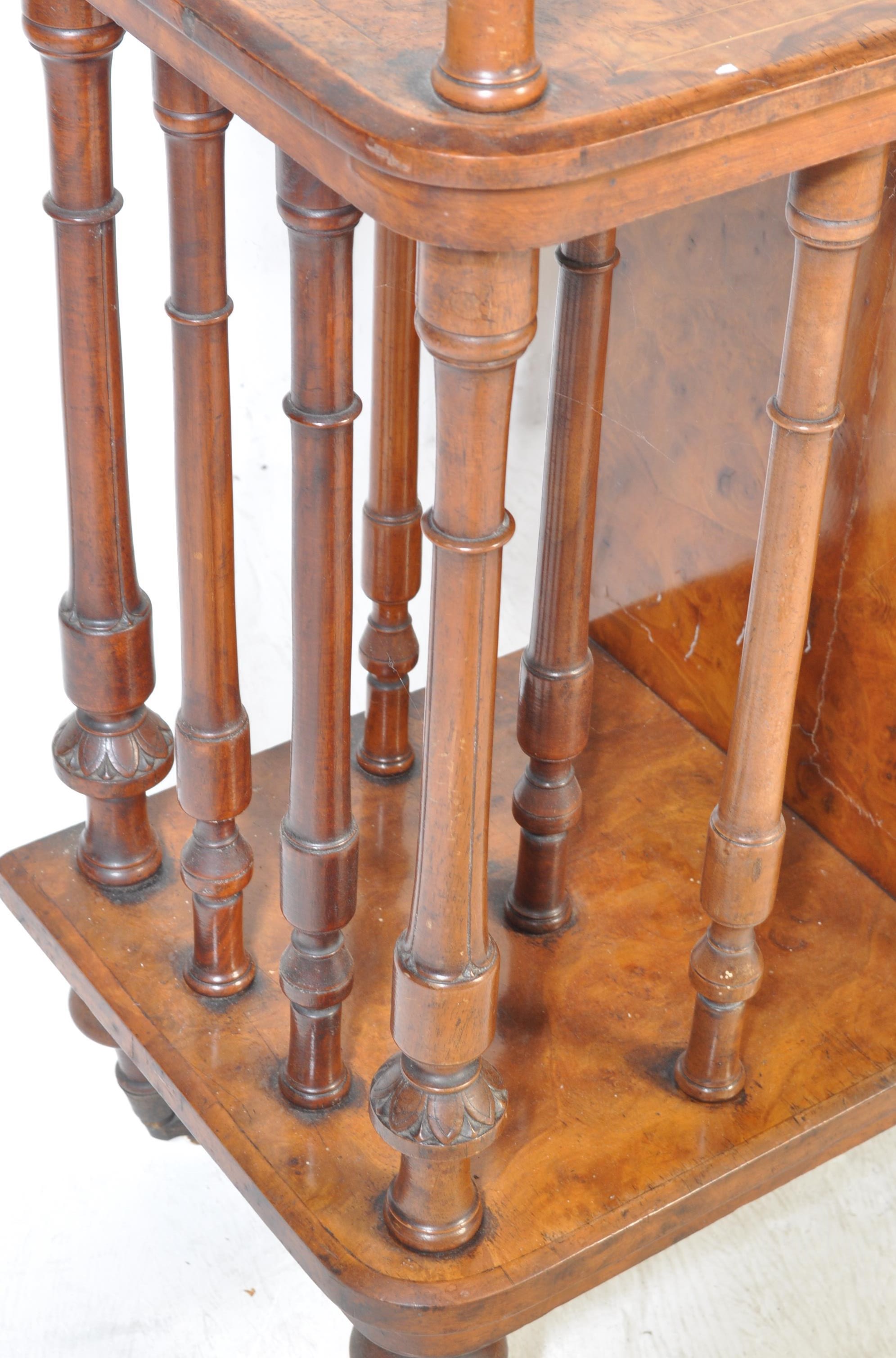 19TH CENTURY VICTORIAN WALNUT MUSIC STAND ETAGERE - Image 5 of 7
