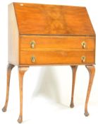 1940S QUEEN ANNE REVIVAL WALNUT BUREAU