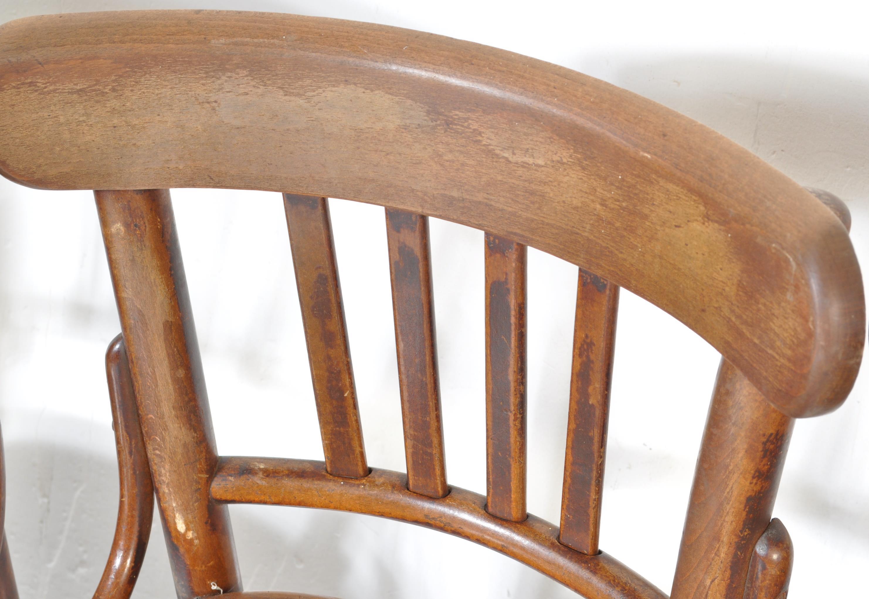 MICHAEL THONET FOR LIGNA - SET OF SIX BENTWOOD BISTRO CHAIRS - Image 4 of 7