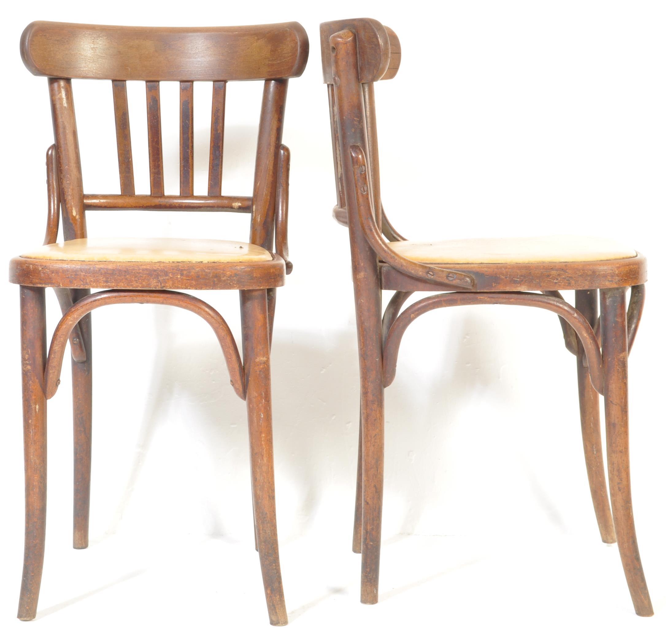 MICHAEL THONET FOR LIGNA - SET OF SIX BENTWOOD BISTRO CHAIRS - Image 6 of 7