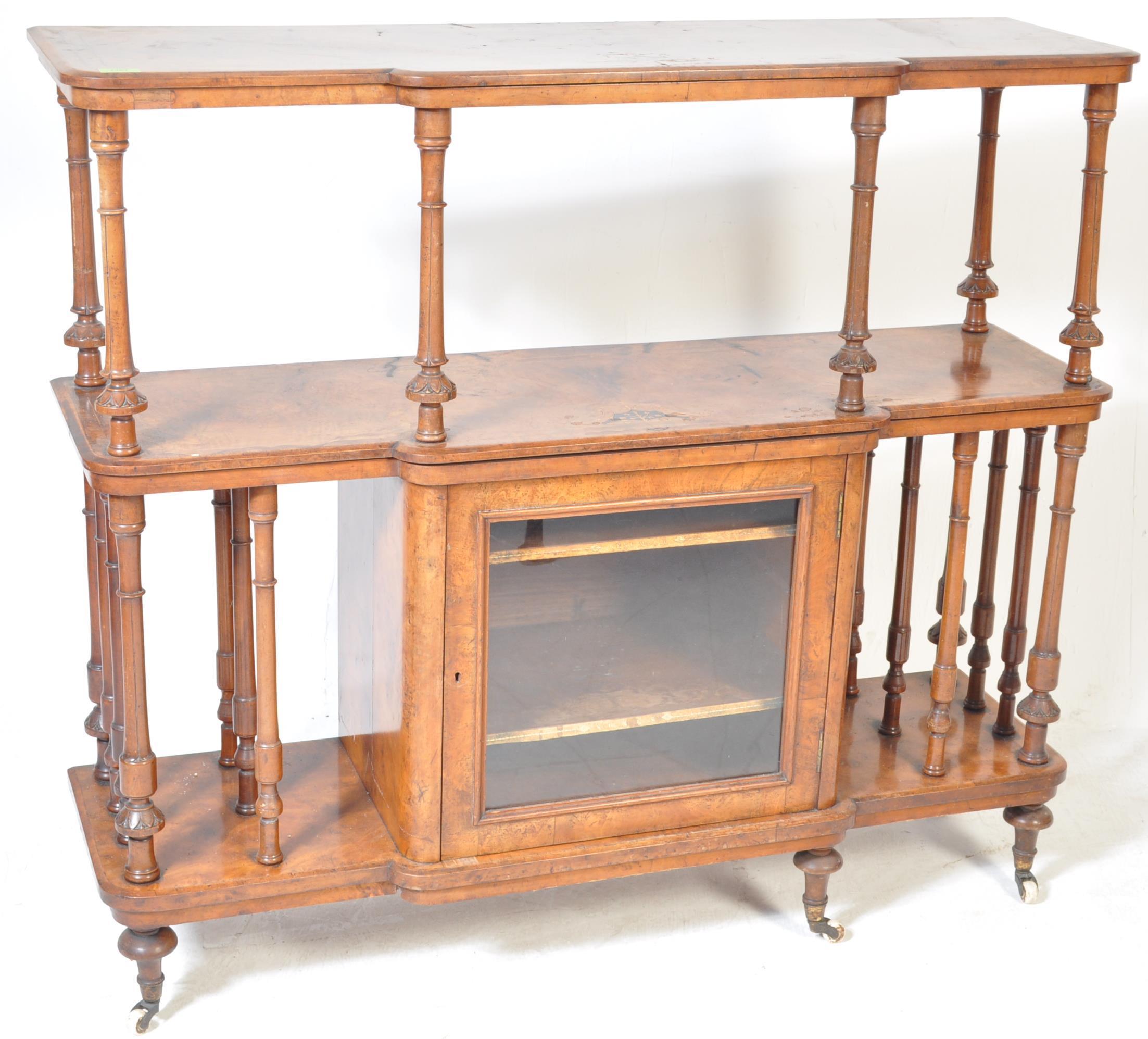 19TH CENTURY VICTORIAN WALNUT MUSIC STAND ETAGERE - Image 2 of 7